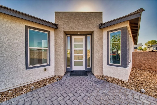 5091 E Beacon Ridge Dr, Pahrump, NV 89061 - entrance to property featuring stucco siding