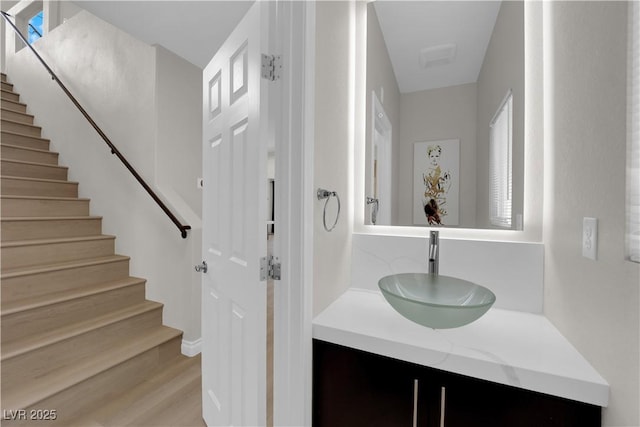 9604 Stoney Mesa Ct, Las Vegas, NV 89139 - bathroom with vanity and wood finished floors