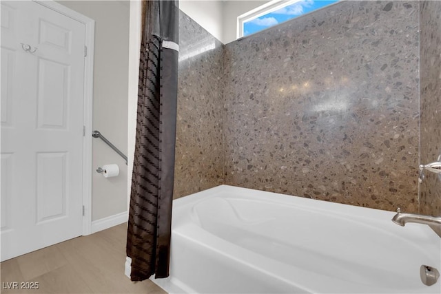 9604 Stoney Mesa Ct, Las Vegas, NV 89139 - bathroom featuring shower / bathtub combination with curtain