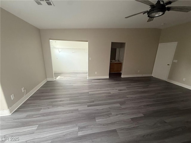 2025 Cary Grant Ct, Las Vegas, NV 89142 - unfurnished bedroom featuring wood finished floors, baseboards, and ceiling fan