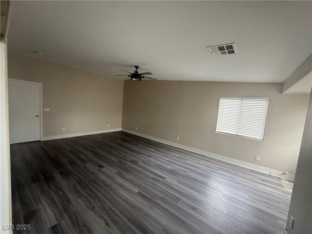 2025 Cary Grant Ct, Las Vegas, NV 89142 - unfurnished room with a ceiling fan, dark wood-type flooring, and baseboards