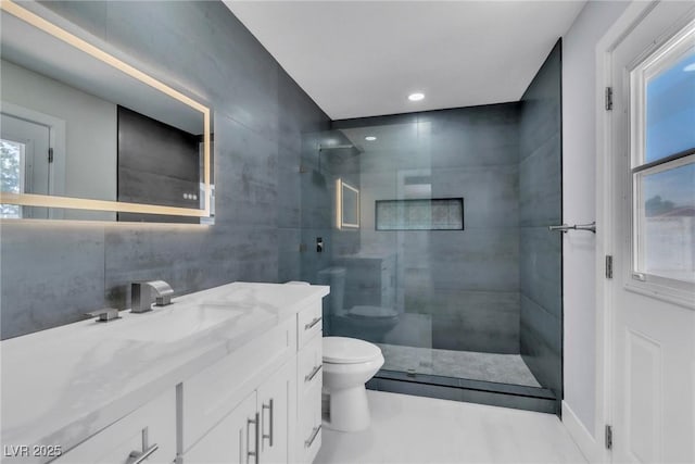 4813 Plata Del Sol, Las Vegas, NV 89121 - bathroom with toilet, vanity, and a walk in shower