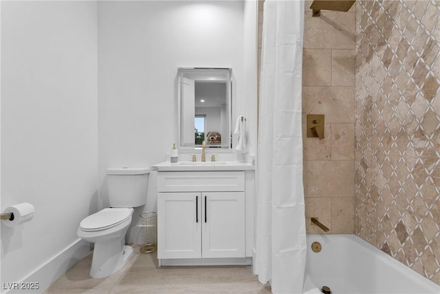 2309 Prometheus Ct, Henderson, NV 89074 - full bath with vanity, toilet, shower / bath combo, and baseboards