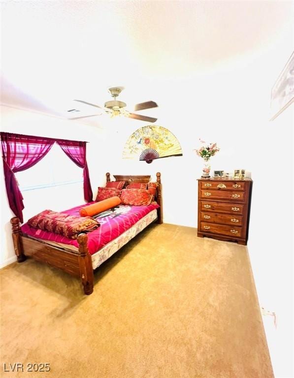 8156 Blue Hope Diamond Ln, Las Vegas, NV 89139 - carpeted bedroom with a ceiling fan