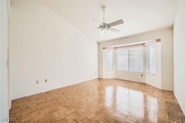 3104 Hayden Ct, Las Vegas, NV 89134 - spare room with ceiling fan and lofted ceiling