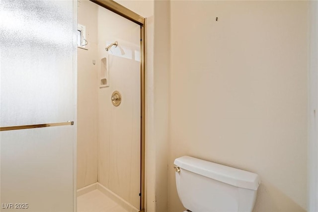 3104 Hayden Ct, Las Vegas, NV 89134 - bathroom featuring toilet and a shower stall