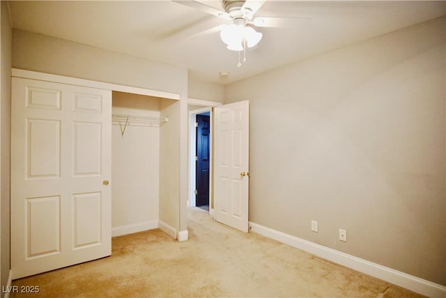 9144 Clear Sky Ave, Las Vegas, NV 89178 - unfurnished bedroom featuring carpet floors, baseboards, a closet, and a ceiling fan
