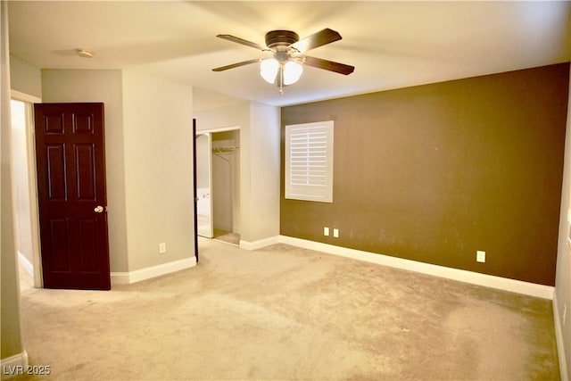 9144 Clear Sky Ave, Las Vegas, NV 89178 - unfurnished bedroom with carpet flooring, baseboards, a ceiling fan, and a closet