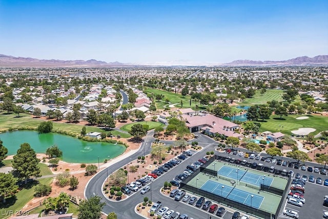 5401 Indian Hills Ave, Las Vegas, NV 89130 - bird's eye view of a water and mountain view and a golf course
