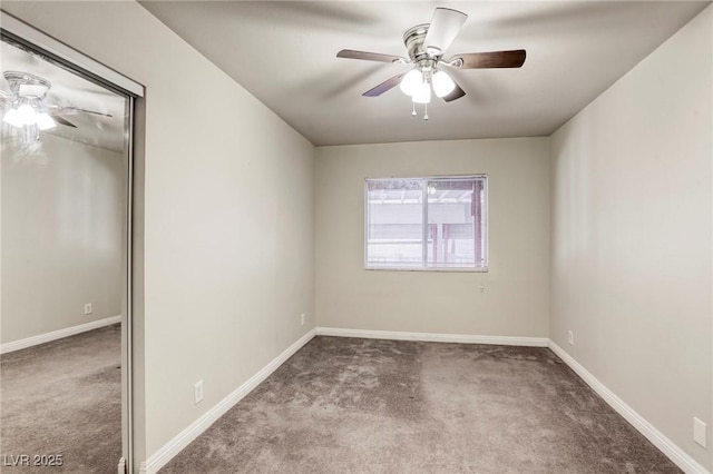 5132 Springland St, Las Vegas, NV 89146 - spare room featuring carpet flooring, a ceiling fan, and baseboards