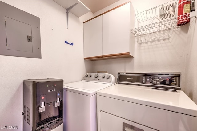 698 S Racetrack Rd Unit 1014, Henderson, NV 89015 - washroom featuring electric panel, cabinet space, and washing machine and dryer