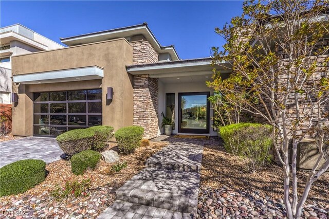10 Sugarberry Ln, Las Vegas, NV 89135 - property entrance featuring stucco siding and stone siding