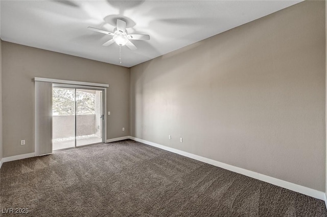 9303 Gilcrease Ave Unit 2217, Las Vegas, NV 89149 - empty room with a ceiling fan, carpet floors, and baseboards