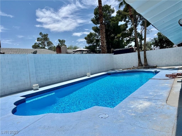 6191 Bullion Blvd, Las Vegas, NV 89103 - view of pool featuring a fenced backyard and a patio area