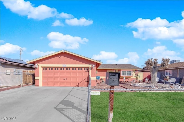 3920 Geist Ave, Las Vegas, NV 89115 - ranch-style house featuring stucco siding, a garage, and driveway