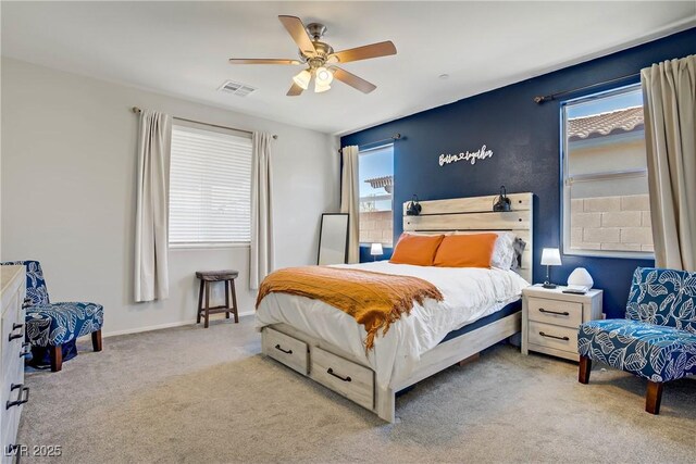 2169 Rio Rancho Pointe Pl, Henderson, NV 89002 - bedroom featuring carpet floors, a ceiling fan, and baseboards