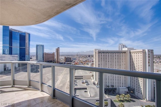 222 Karen Ave Unit 2308, Las Vegas, NV 89109 - balcony featuring a view of city and a mountain view