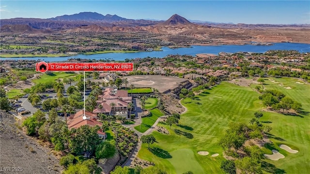 12 Strada Di Circolo -, Unit Henderson, NV 89011 - view of property location featuring a water and mountain view, a golf club, and nearby suburban area