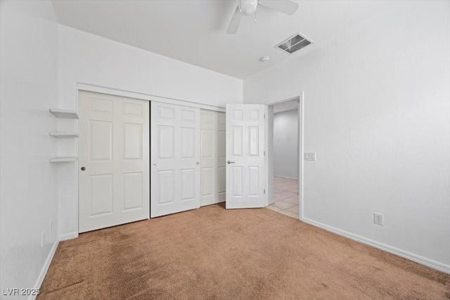4062 Vulcan St, Las Vegas, NV 89122 - unfurnished bedroom featuring carpet floors, a closet, and a ceiling fan