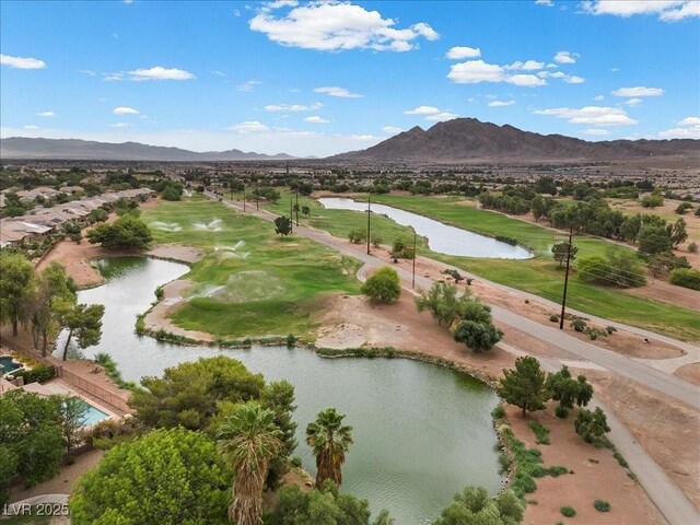 4062 Vulcan St, Las Vegas, NV 89122 - aerial perspective of suburban area with a water and mountain view and a golf club