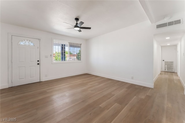 517 N 22nd St, Las Vegas, NV 89101 - entrance foyer with ceiling fan, light wood-type flooring, and baseboards