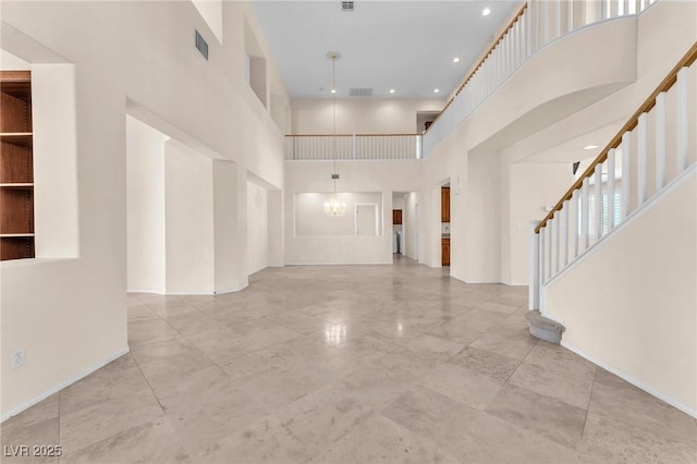 1155 Phillip Island St, Henderson, NV 89052 - entrance foyer featuring a high ceiling, stairway, recessed lighting, and a chandelier
