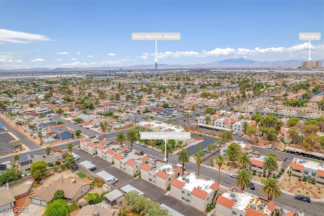 5012 Newport Cove Dr Unit C, Las Vegas, NV 89119 - aerial view of residential area featuring a mountain backdrop