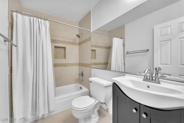5012 Newport Cove Dr Unit C, Las Vegas, NV 89119 - bathroom featuring shower / tub combo, vanity, and toilet