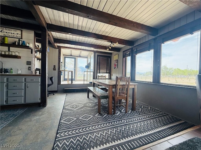 250 E Madison Ave, Ely, NV 89301 - dining room featuring beam ceiling