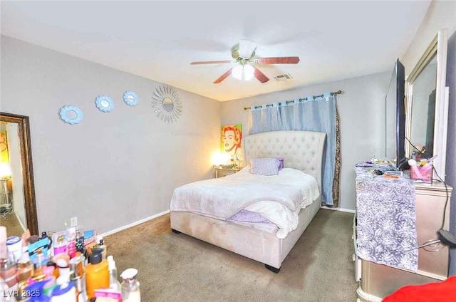 4145 Plumtree St, Las Vegas, NV 89115 - bedroom with carpet flooring, baseboards, and a ceiling fan