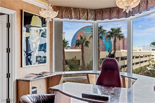 1 Hughes Center Dr Unit 308, Las Vegas, NV 89169 - dining room featuring a chandelier