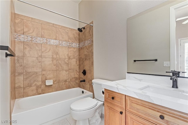 5576 Buena Martina Way, Las Vegas, NV 89141 - bathroom featuring vanity, toilet, and shower / tub combination