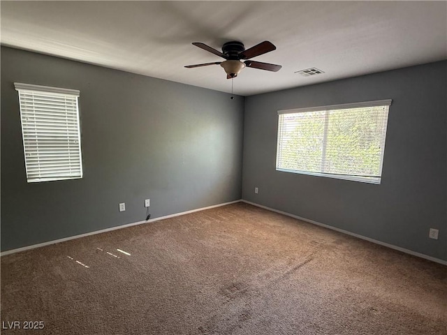 8708 Gateway Glen Dr, Las Vegas, NV 89178 - carpeted spare room with a ceiling fan and baseboards