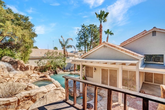 125 Firecreek Cir, Las Vegas, NV 89107 - view of swimming pool featuring an in-ground hot tub