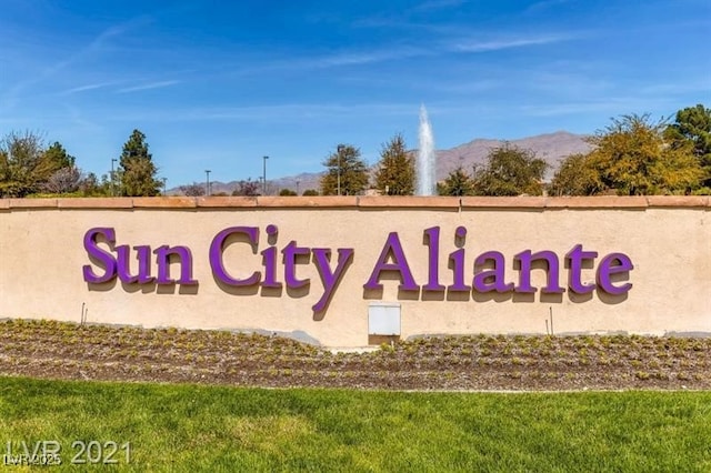 3124 Kookaburra Way N, Las Vegas, NV 89084 - community / neighborhood sign with a mountain view