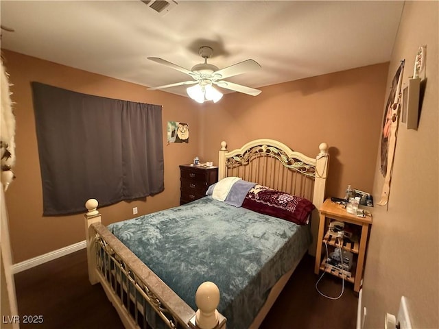 5517 Rock Creek Ln, Las Vegas, NV 89130 - bedroom with ceiling fan and baseboards