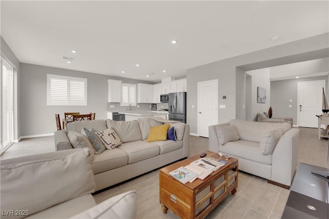 872 Pointe Arbor St, Henderson, NV 89011 - living area with recessed lighting and baseboards