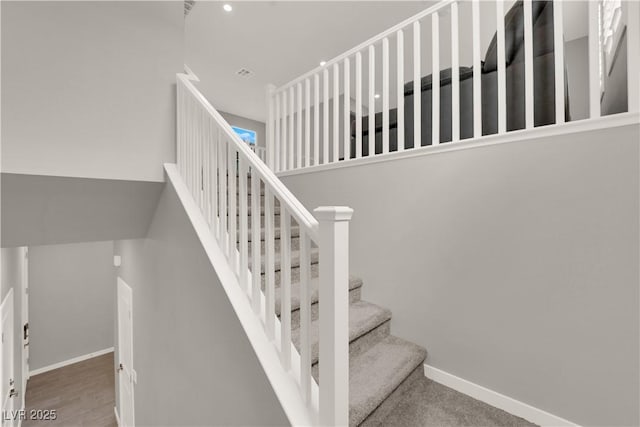872 Pointe Arbor St, Henderson, NV 89011 - staircase featuring baseboards