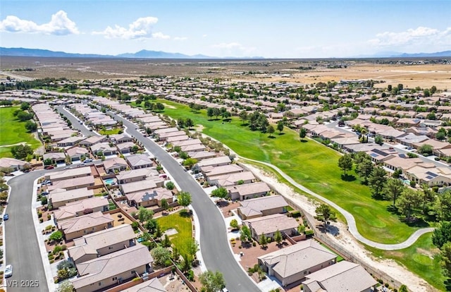 5235 E Ln Campana Dr, Pahrump, NV 89061 - aerial view of residential area with mountains and a golf course