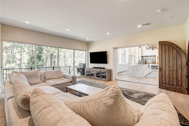 4162 Matterhorn Way, Las Vegas, NV 89124 - living area with wood finished floors and recessed lighting