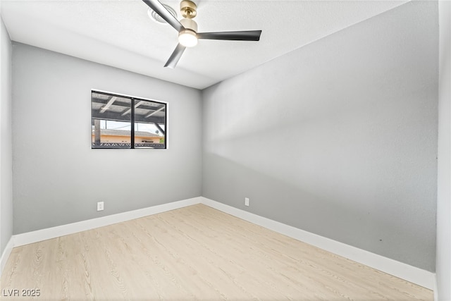 1415 Helen Ave, North Las Vegas, NV 89030 - empty room with wood finished floors, ceiling fan, and baseboards