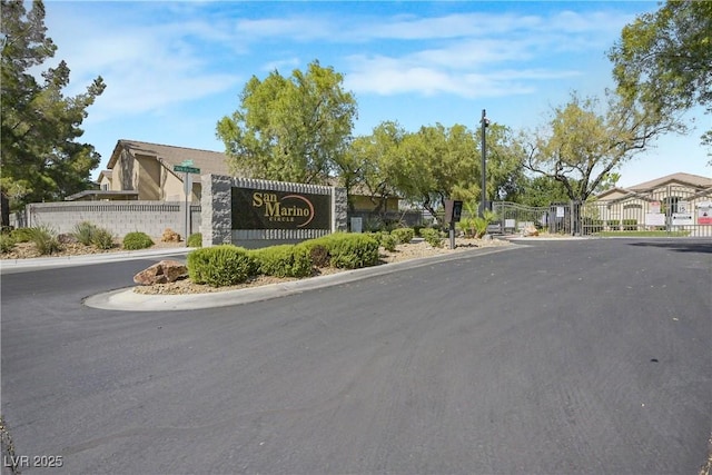 7821 Red Leaf Dr, Las Vegas, NV 89131 - community / neighborhood sign with a gate