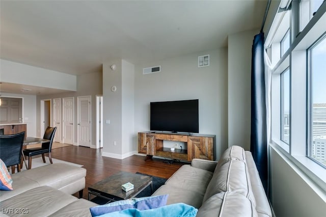 150 Las Vegas Blvd Unit 2115, Las Vegas, NV 89101 - living area with wood finished floors, plenty of natural light, and baseboards