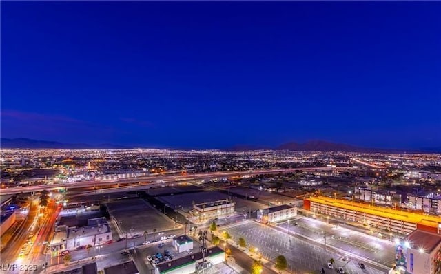 150 Las Vegas Blvd Unit 2115, Las Vegas, NV 89101 - aerial view at night of a mountain view and a view of city lights
