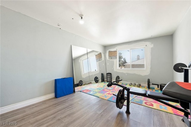 3360 National Ave, Pahrump, NV 89048 - exercise area with wood finished floors and baseboards