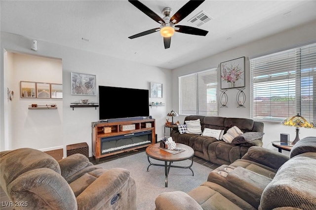 1120 Via Della Curia, Henderson, NV 89011 - living area with a ceiling fan