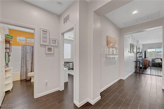 1120 Via Della Curia, Henderson, NV 89011 - corridor featuring dark wood finished floors and baseboards