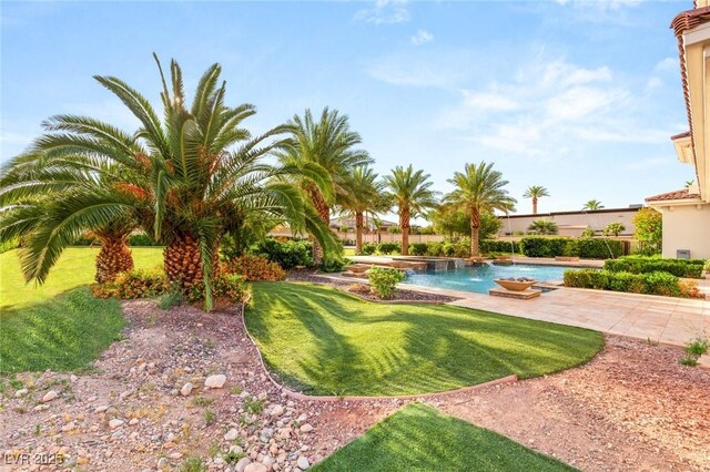 8895 S Tenaya Way, Las Vegas, NV 89113 - view of pool featuring a yard and a patio area
