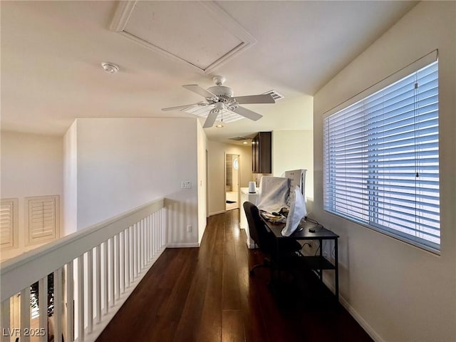 1704 Cordoba Canyon St, Las Vegas, NV 89117 - hallway featuring wood-type flooring and baseboards