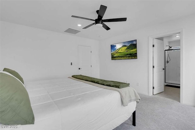 10292 Fragrant Apple Ct, Las Vegas, NV 89141 - carpeted bedroom with recessed lighting, ceiling fan, and baseboards